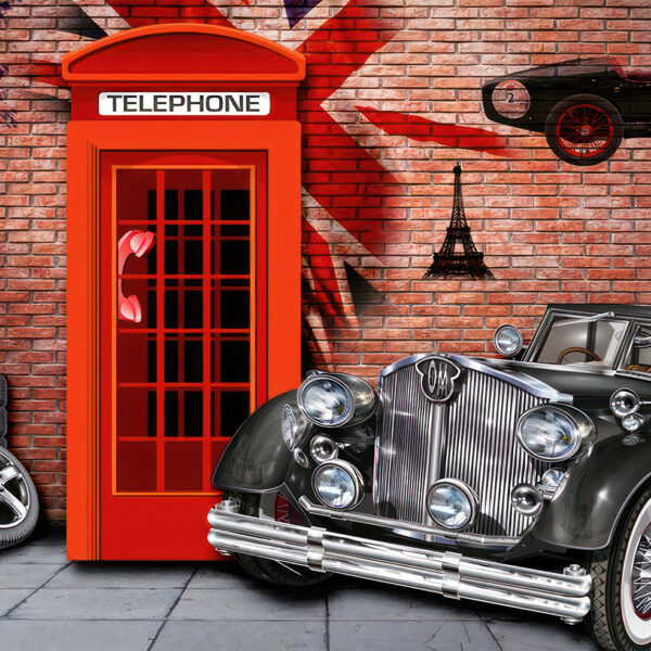 3D Duvar Kağıdı Klasik Araba London