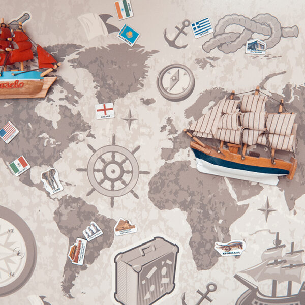 3D Duvar Kağıdı Çocuk Odası Haritası