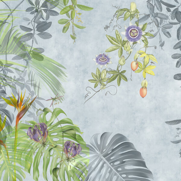 3D Duvar Kağıdı Tropikal Bitkiler