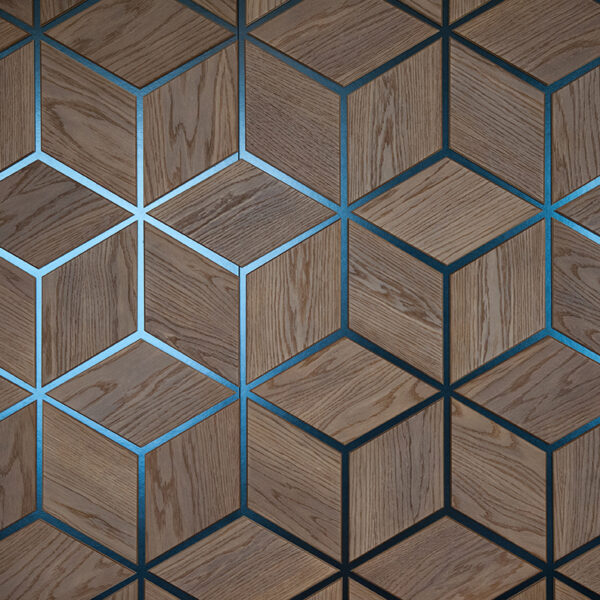 3D Duvar Kağıdı Ahşap Geometrik