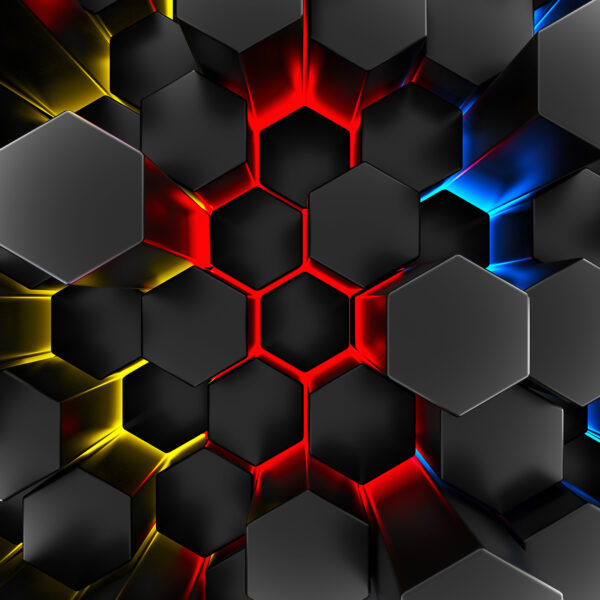 3D Duvar Kağıdı Renkli Geometrik