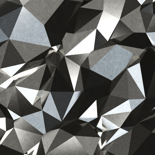 3D Duvar Kağıdı Gümüş Geometrik