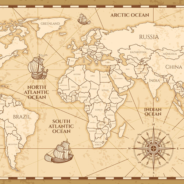 3D Duvar Kağıdı Harita Çocuk