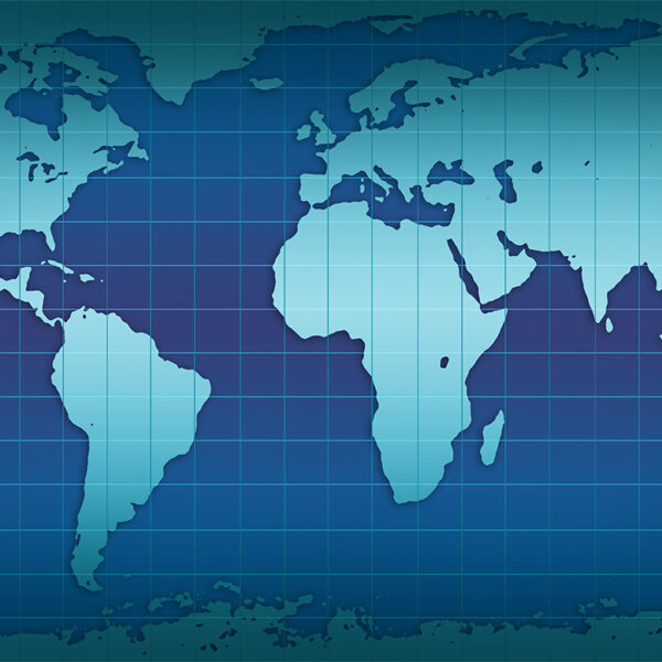 3D Duvar Kağıdı Mavi Dünya Haritası