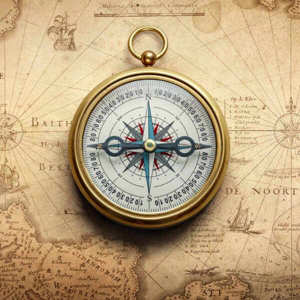 3D Duvar Kağıdı Pusula ve Harita