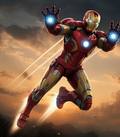 3D Duvar Kağıdı İron Man Posteri