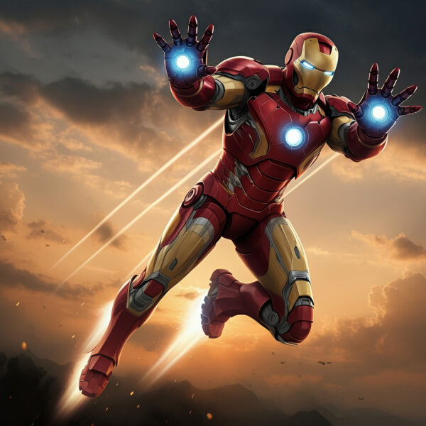 3D Duvar Kağıdı İron Man Posteri