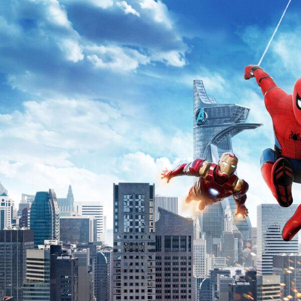 3D Duvar Kağıdı İronMan ve SpiderMan Çocuk Odası Posteri