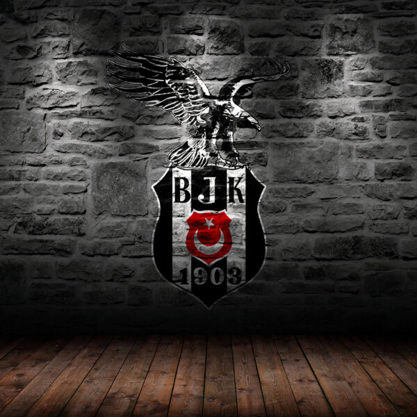 3D Duvar Kağıdı Beşiktaş Logolu