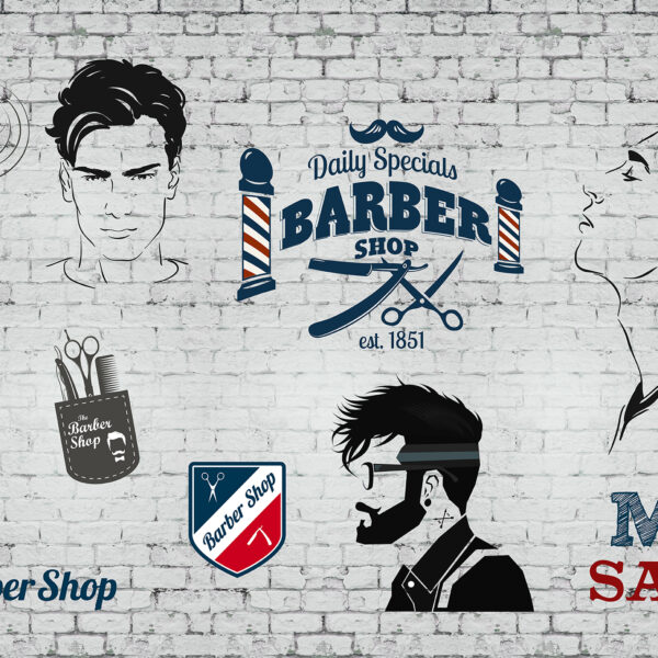 3D Duvar Kağıdı Berber