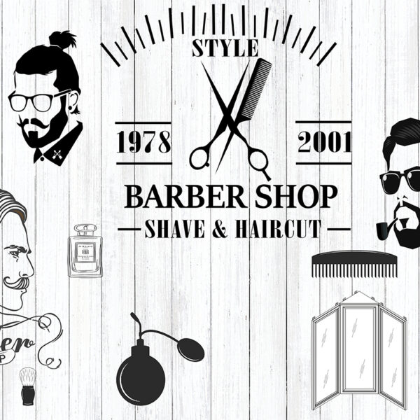 3D Duvar Kağıdı Erkek Berberi