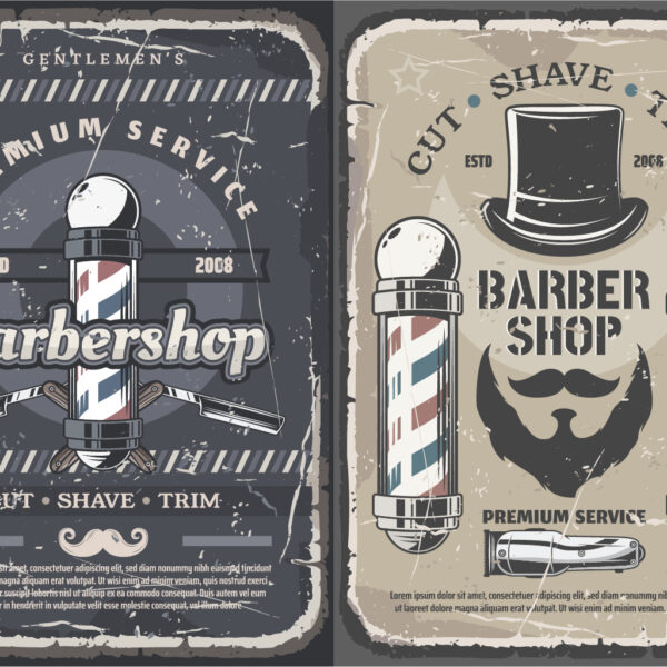 3D Duvar Kağıdı Berber Premium