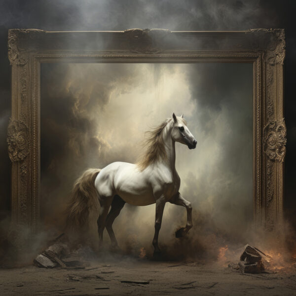 3D Duvar Kağıdı At Tablo