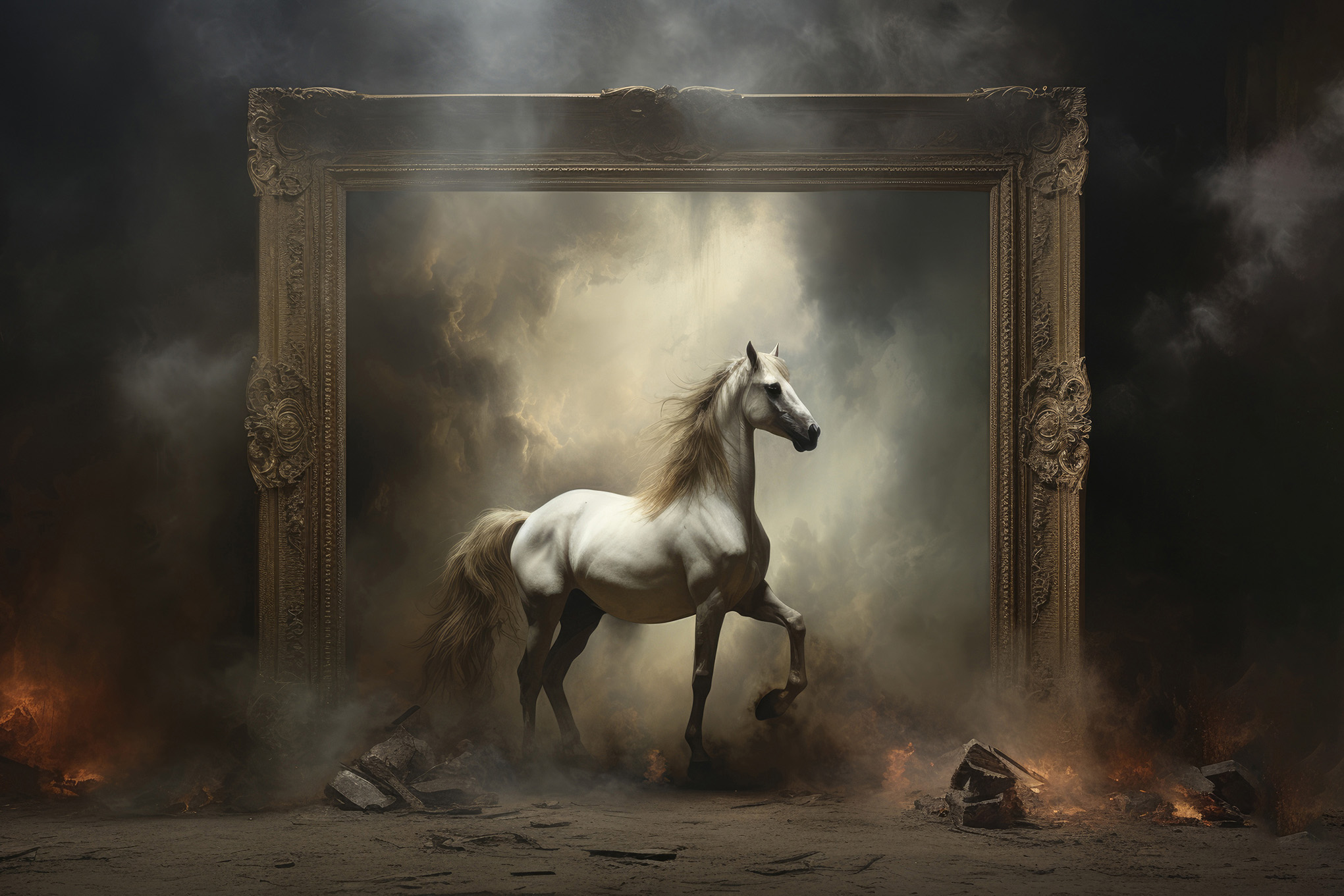 3D Duvar Kağıdı At Tablo 3D Duvar Kağıdı At Tablo