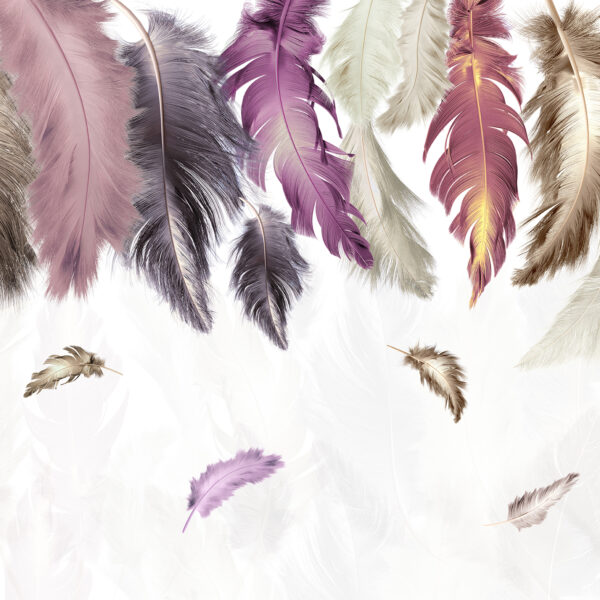 renkli tüy duvar kağıdı