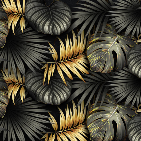 siyah altın tropical duvar kağıdı