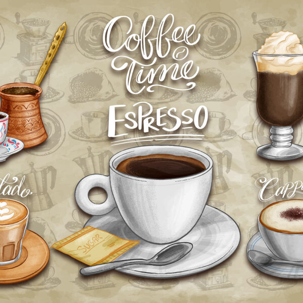 3D Duvar Kağıdı Cafe Konseptli