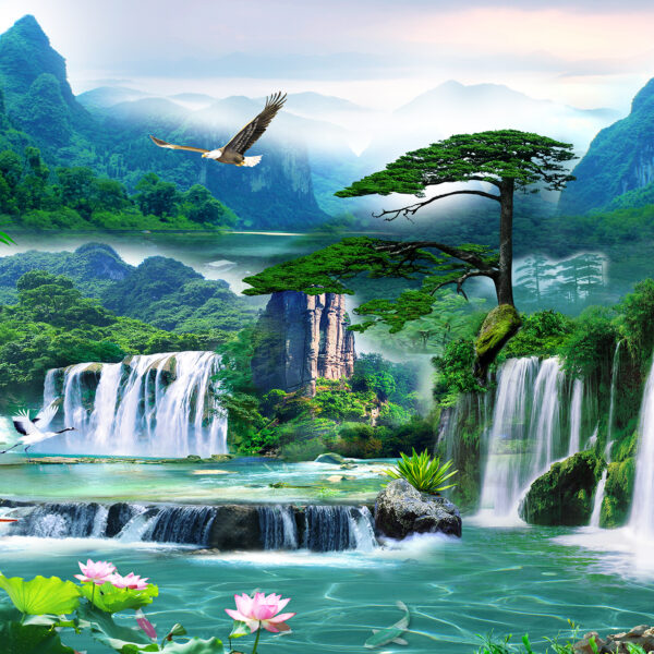 3D Duvar Kağıdı Doğa Manzarası