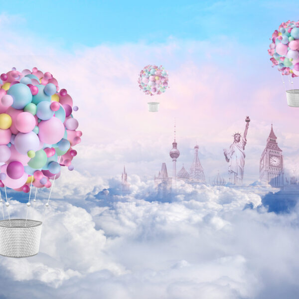 3D Duvar Kağıdı Balonlar