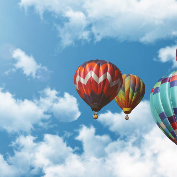 3D Duvar Kağıdı Uçan Hava Balonu