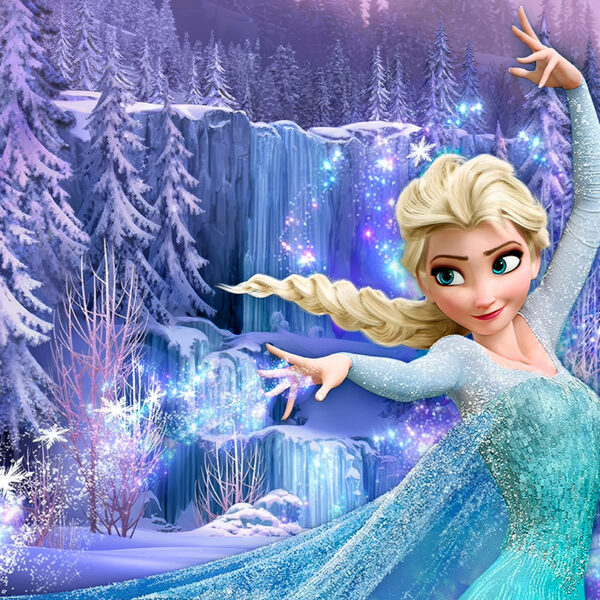 3D Duvar Kağıdı Elsa Figürlü Poster